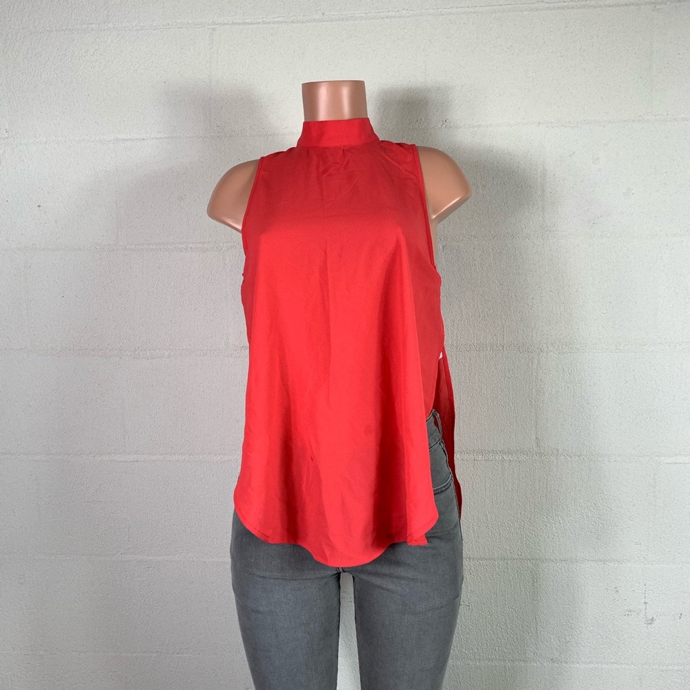 Paper crane blouse Top high neck size medium